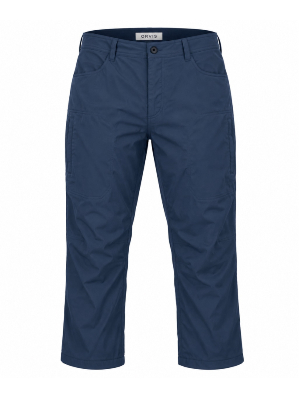 Orvis Mens Fleece Lined Pants Navy Blue Nylon Stretch Outdoor Hiking Sz 36x29
